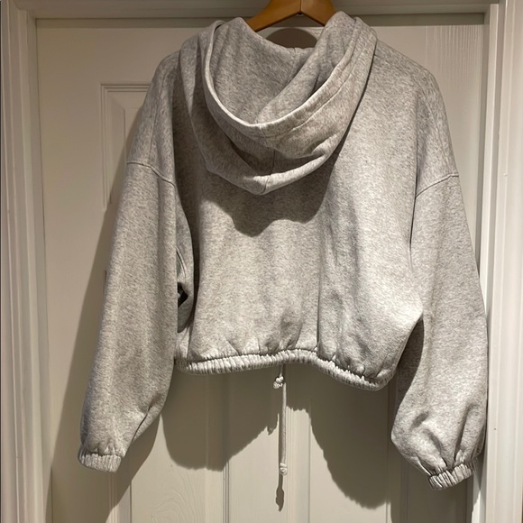 Gray Cropped Hoodie - Picture 3 of 3